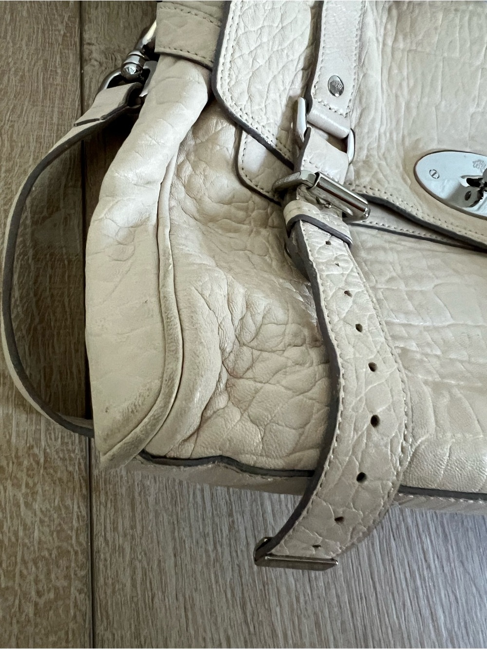Limited Edition VTG Mulberry Cream Croc Embossed Leather Alexa Satchel Bag - Picture 11 of 14